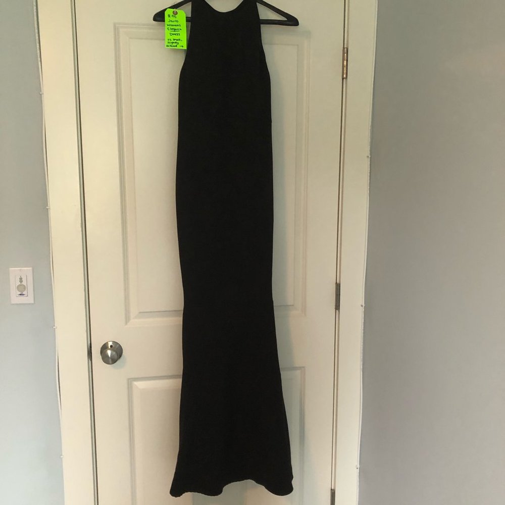 Formal, long black dress